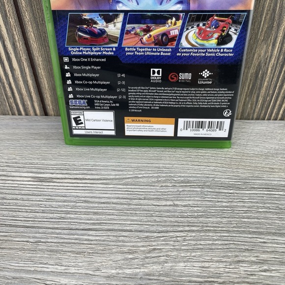 Team Sonic Racing (Microsoft Xbox One, 2019) CIB & Tested. - Picture 10 of 10